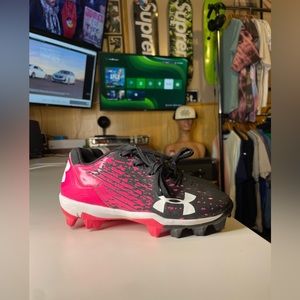 Under Armour Girls Leadoff RM 1278754-064 Black Baseball Cleats Shoes Size 13